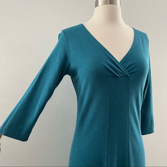 Toad & Co Horny Toad Redolent Dress Tencel Cotton Spandex Stretch Teal Small - Picture 3 of 10